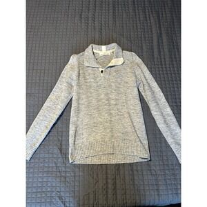 H&M Mens L.O.G.G. 1/4 Button Pullover 100 % Cotton Sweater - Size Medium